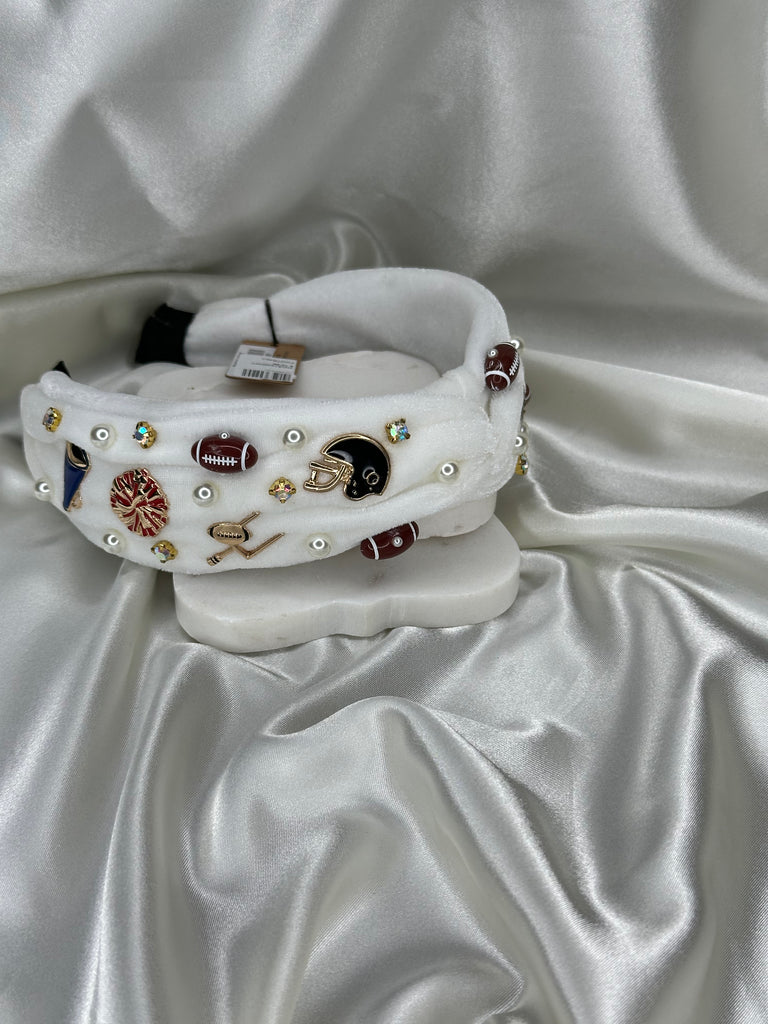 Football themed headband Hair Accessorie Kinsey Designs   