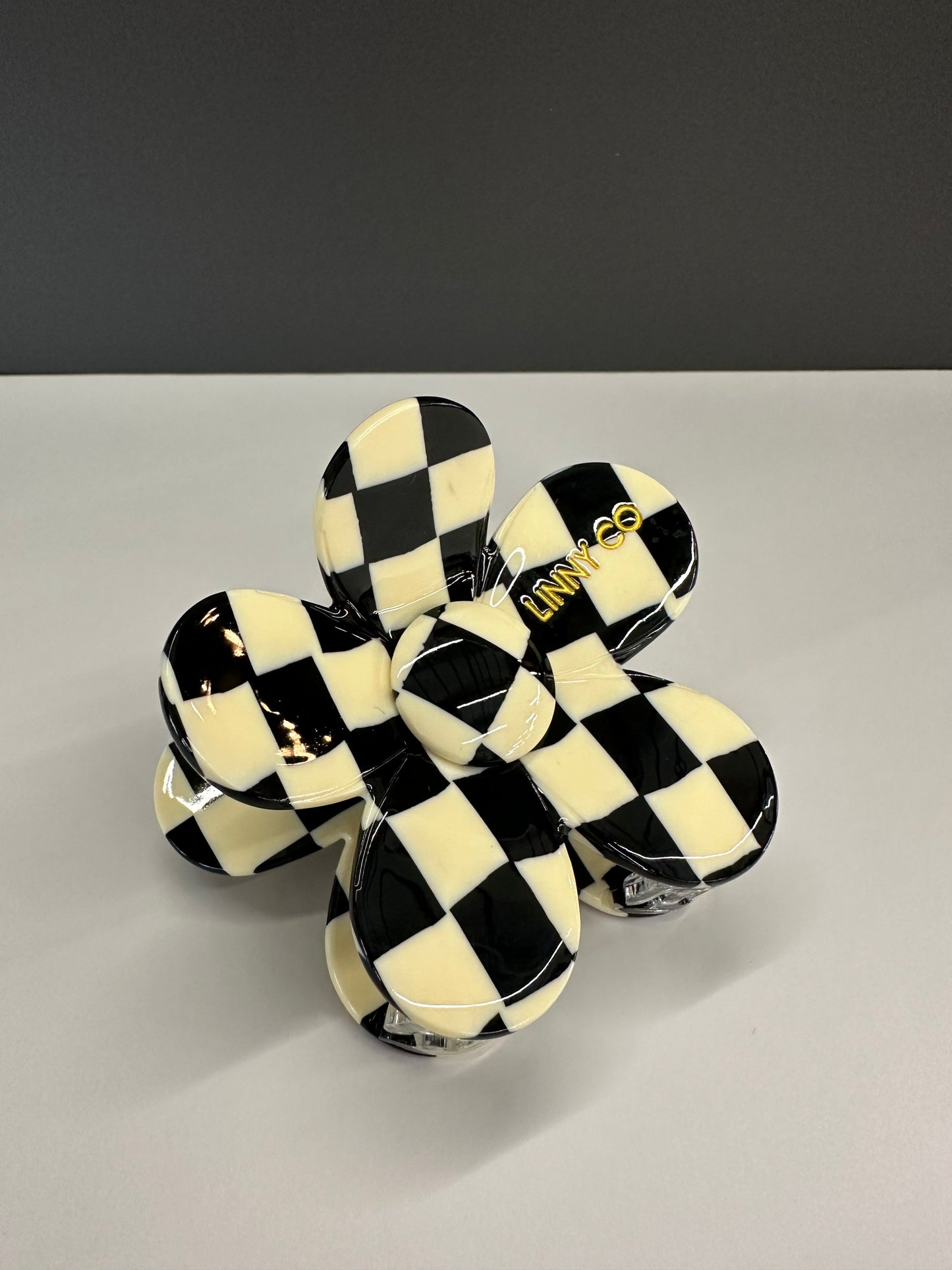 Checkerboard hair clip