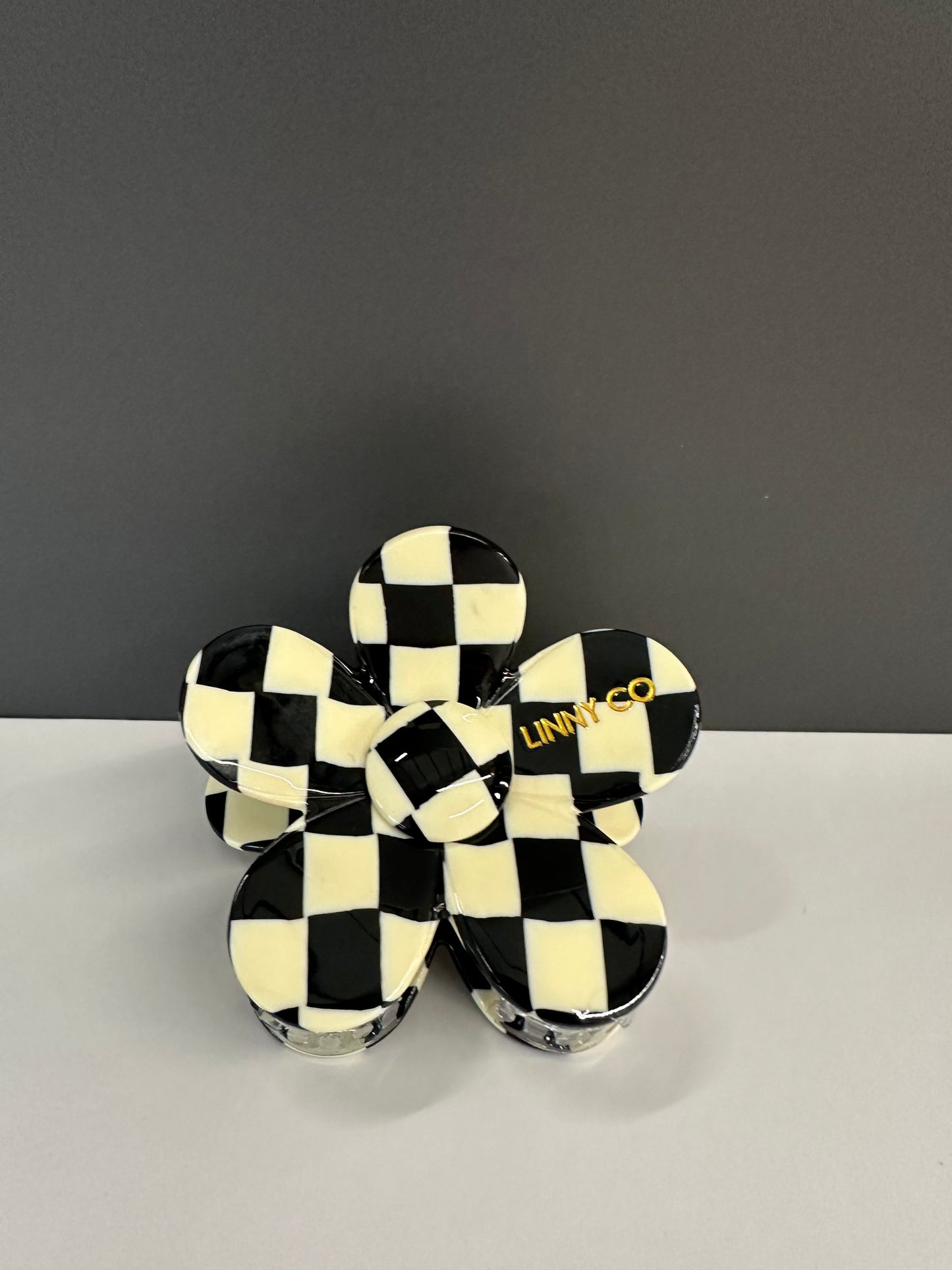 Checkerboard hair clip