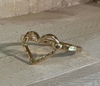 Heart hinged metal bracelet