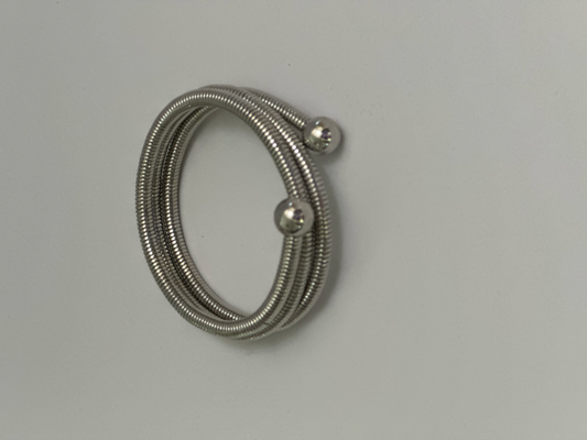 Silver coil bracelet