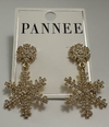 Gold snowflake earrings