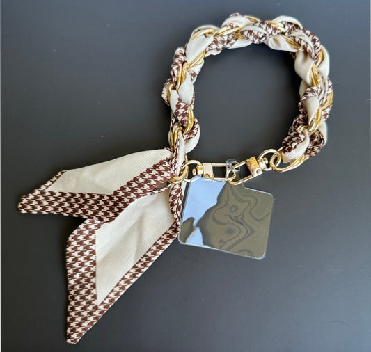 Scarf phone case wrist wrap keychain/purse charm