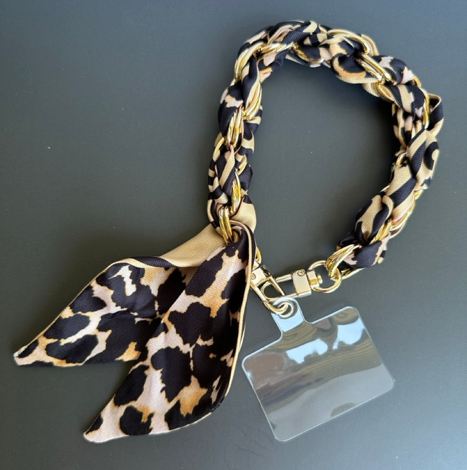 Scarf phone case wrist wrap keychain/purse charm