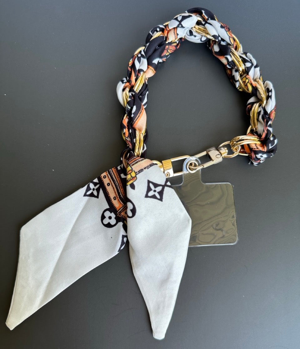 Scarf phone case wrist wrap keychain/purse charm