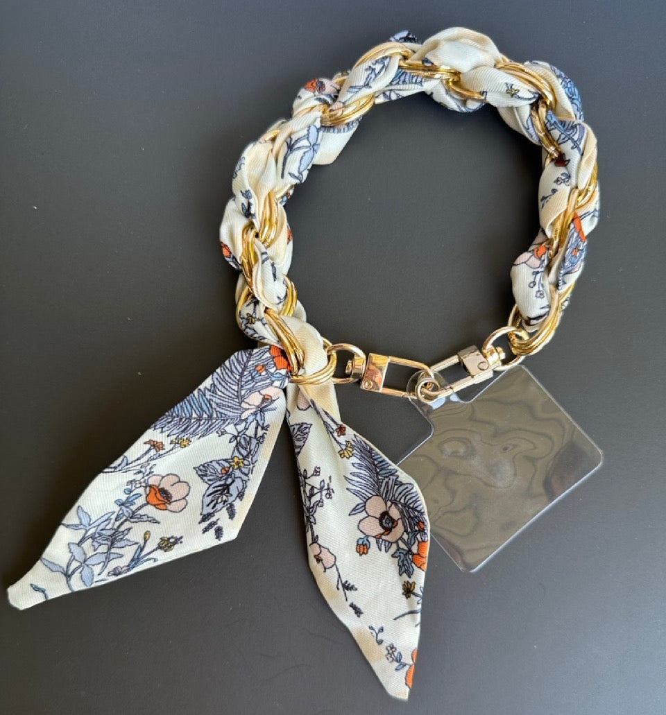 Scarf phone case wrist wrap keychain/purse charm