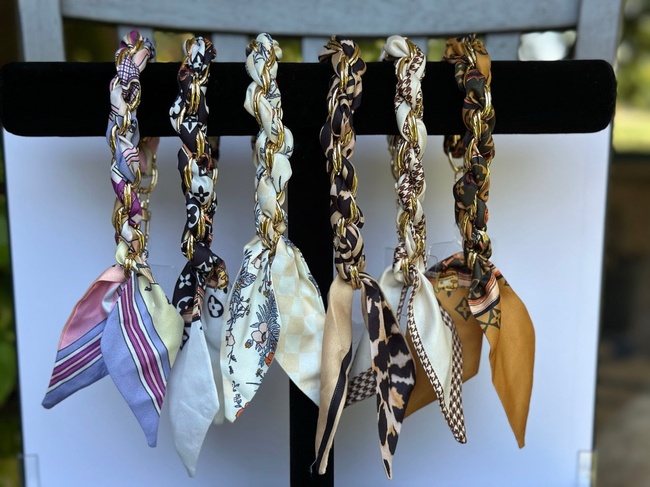 Scarf phone case wrist wrap keychain/purse charm