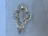 Clover hinged metal bracelet