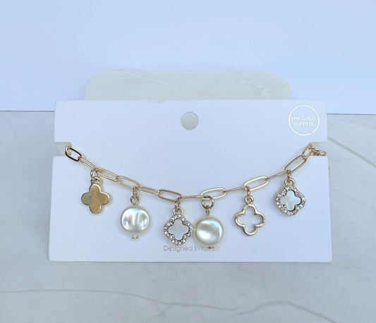 Quatrefoil Charms bracelet