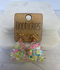 2-inch acrylic festive Christmas trees earrings