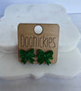 Doohickies 15mm Christmas sparkle bow stud earrings