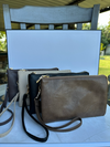 Jen & Co 3 Riley monogrammable compartment crossbody/wristlet purse