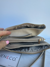 Jen & Co 3 Riley monogrammable compartment crossbody/wristlet purse