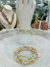 Avenue T water resistant gold and pearl bracelet