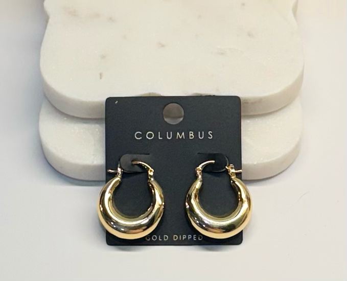 Kenze Panne Gold Hoop Earrings