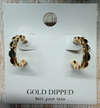 Gold dipped Tell You Tales textured hoop earrings
