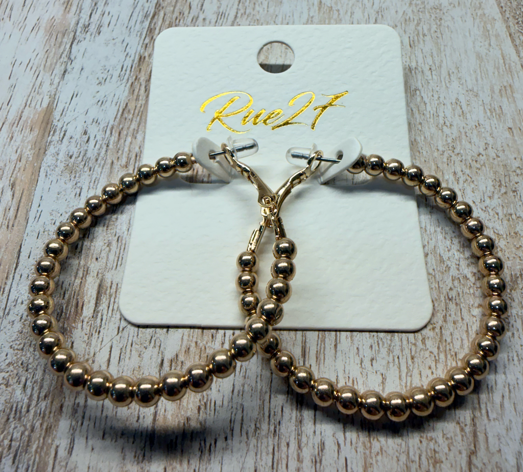 Beaded wire Ruie 27 earrings