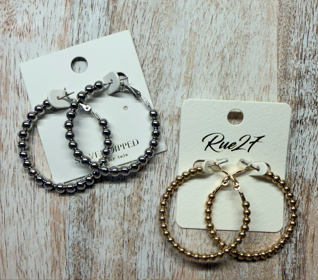 Beaded wire Ruie 27 earrings