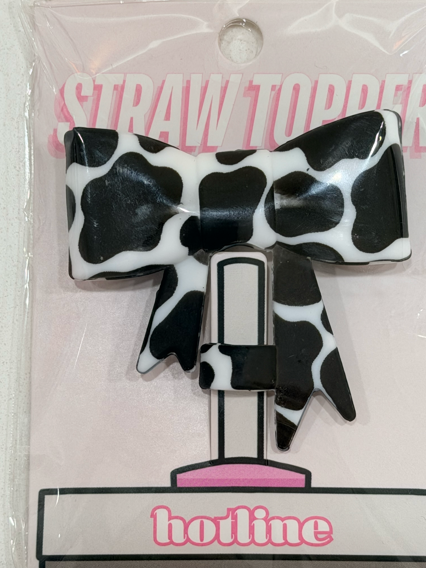 Large bow straw toppers