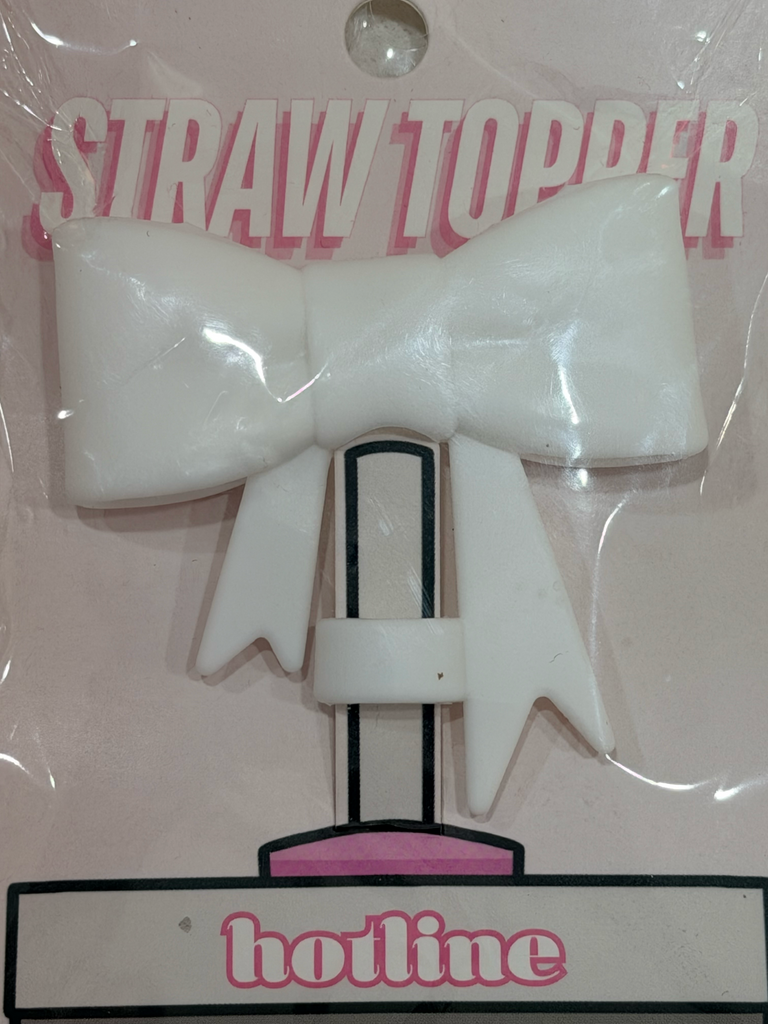 Large bow straw toppers