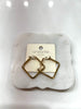 Square gold hoop earrings