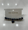 Blue heart bead bracelet