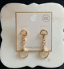 Small gold horsebit earrings
