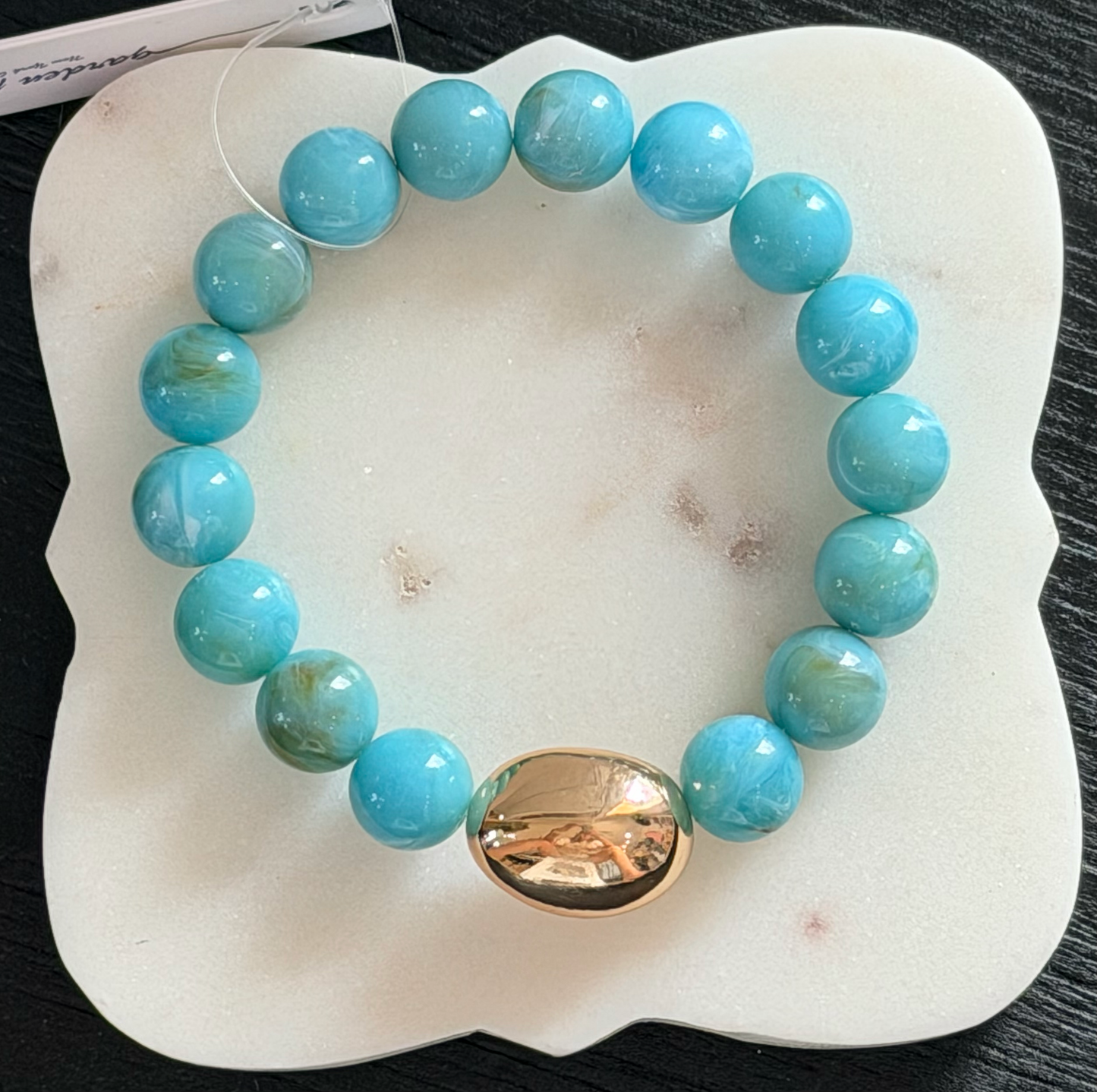 Turquoise bead bracelet