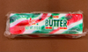 Green, red, and white Christmas butter squishy toy