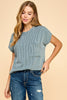 RESTOCK! New spring colors! Les Amis Solid Ribbed Top with Pockets