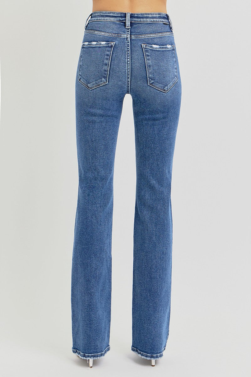 Risen tummy control high rise straight jeans