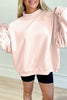 NEW Oversize Blessed Embroidered Mock Neck Sweatshirt