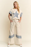 Mineral Washed Denim Star Sleeveless top