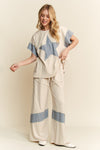 Mineral Washed Denim Star Sleeveless top