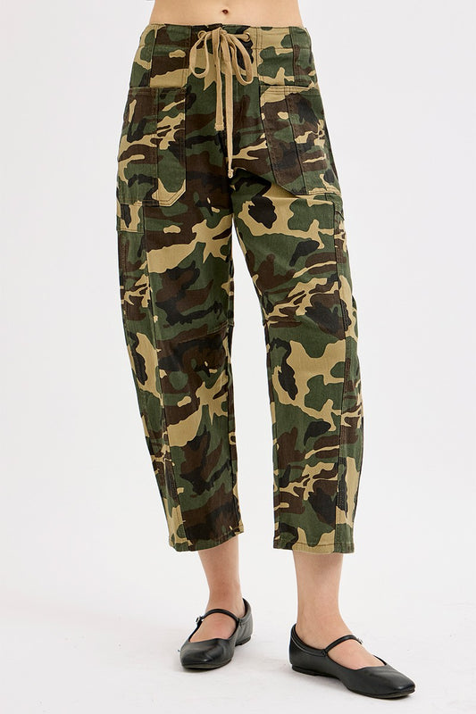 Risen Jeans slouchy barrel camo pants