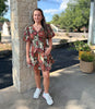 Floral dress with button up front