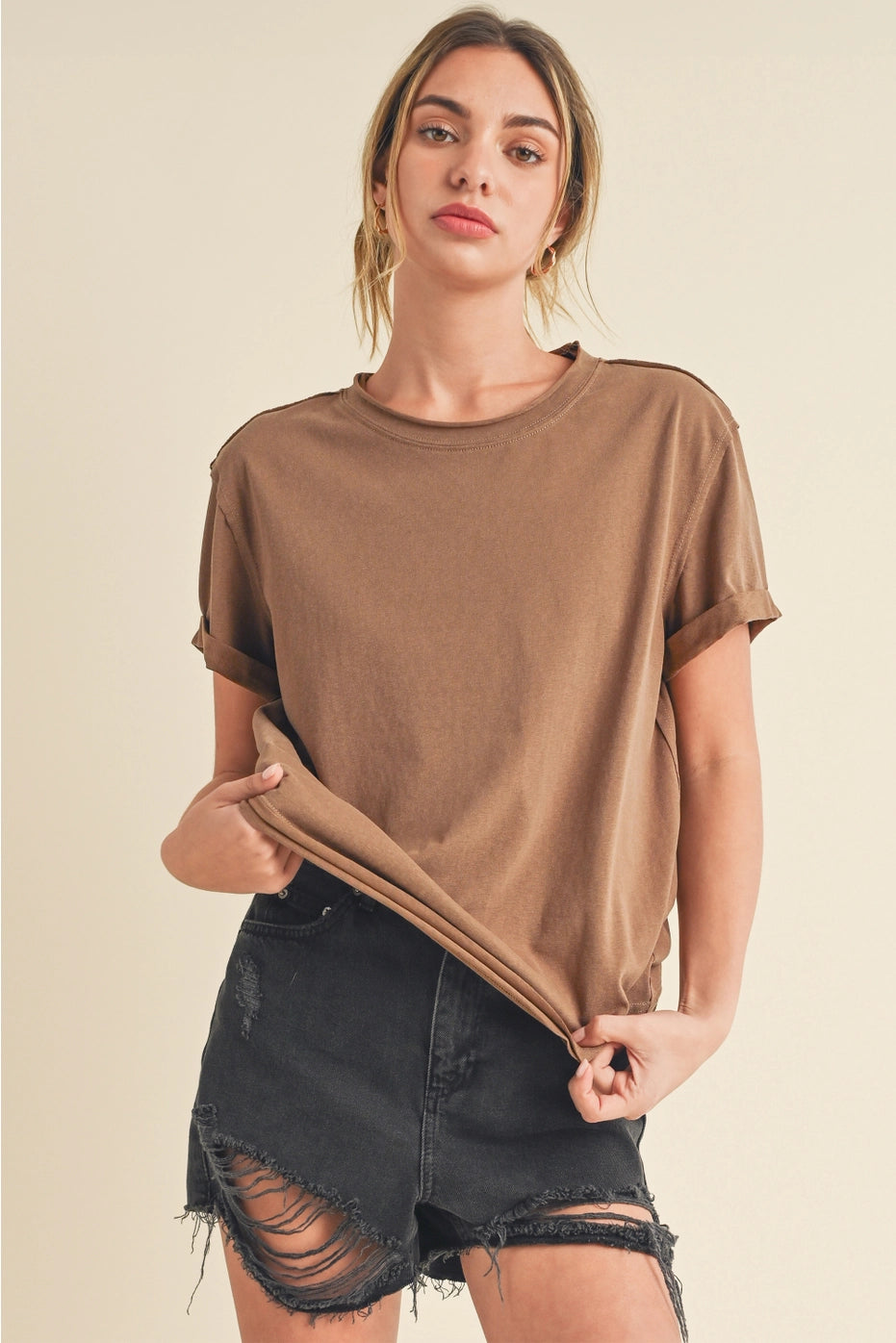 RESTOCKED FALL COLORS Mali Baby Tee Short Sleeve Top
