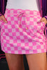 Checkerboard Checkered Skort. Also available in pink!