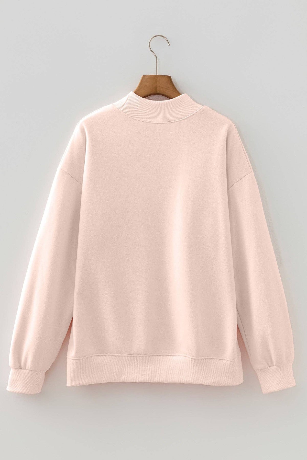 NEW Oversize Blessed Embroidered Mock Neck Sweatshirt