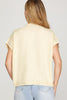 Drop shoulder mock neck sweater vest