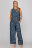 Sleeveless woven polka dot print top