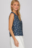 Sleeveless woven polka dot print top