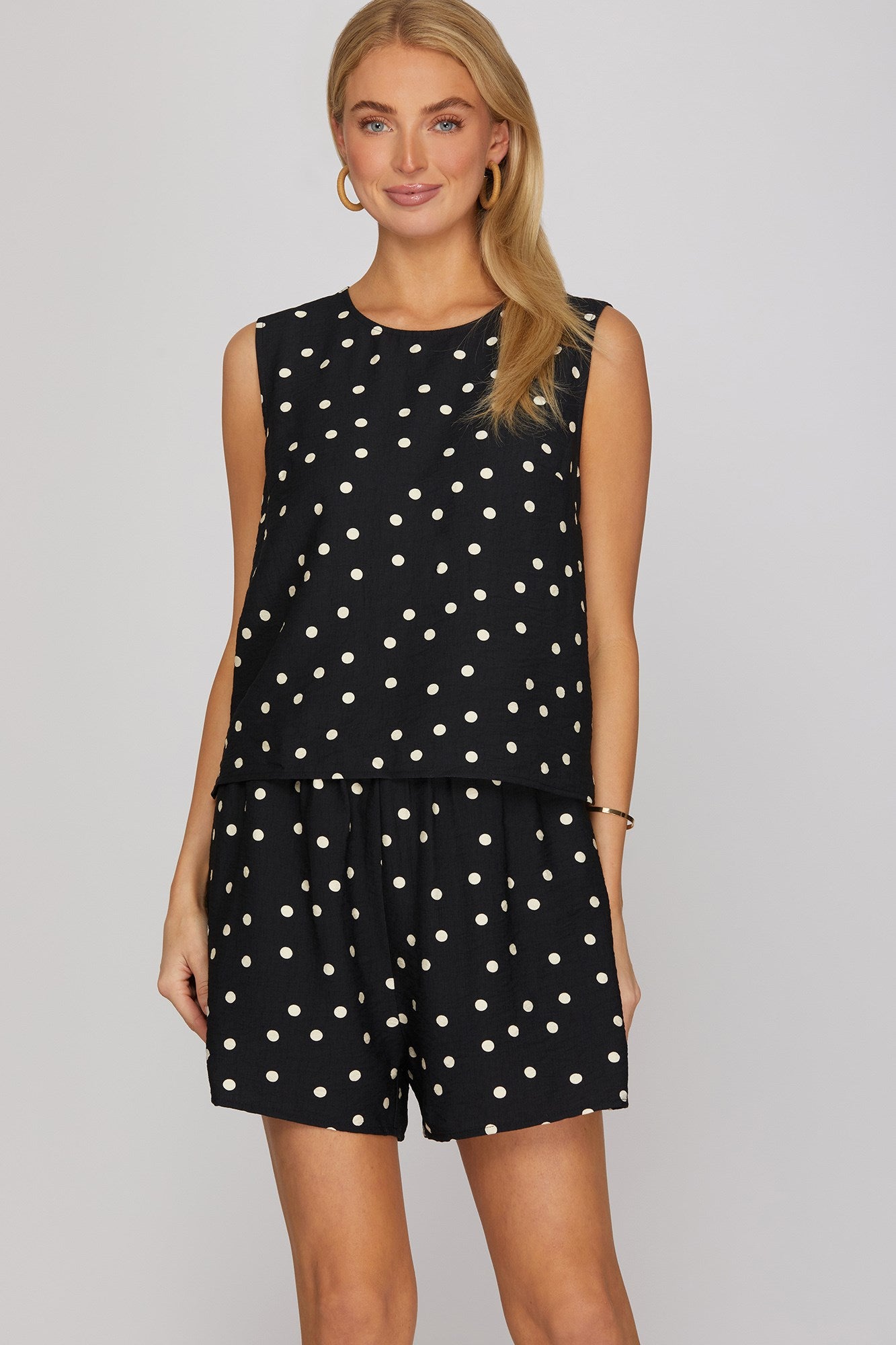 RESTOCKED - Woven polka dot shorts with pockets
