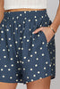 Woven polka dot shorts with pockets
