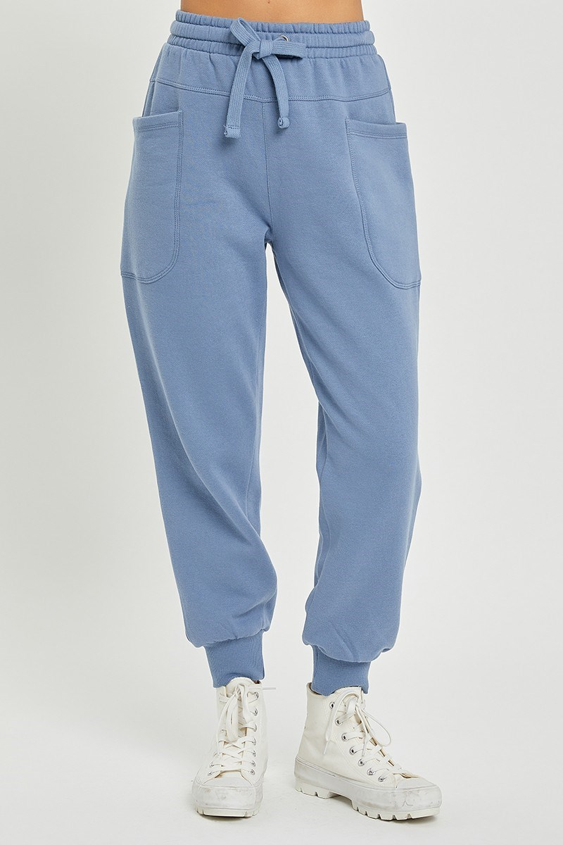 Risen high-rise side pocket relaxed jogger pants