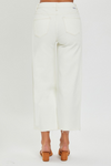 Tummy control high rise crop wide leg pants