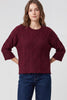3/4 sleeve cable sweater top