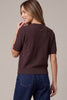 Short sleeve diamond pattern sweater top