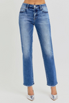 Risen mid rise-ankle tapered jeans