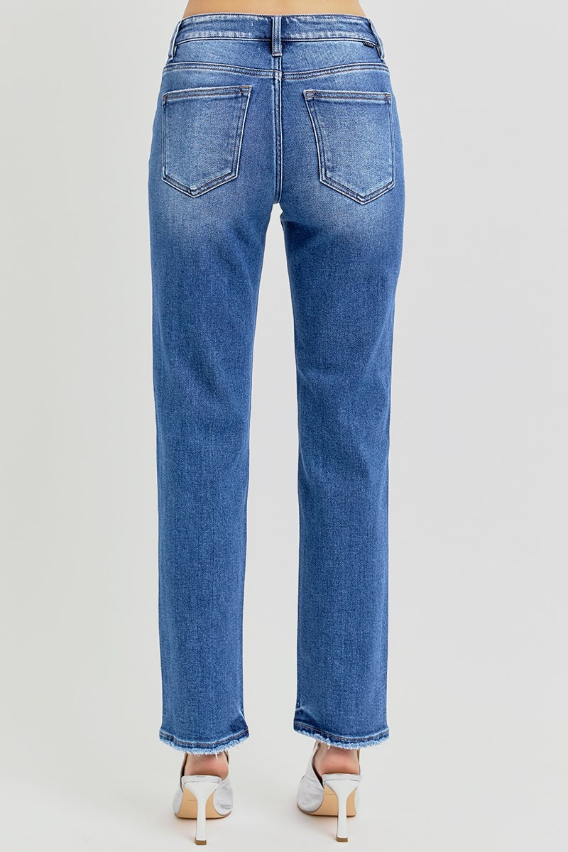 Risen mid rise-ankle tapered jeans